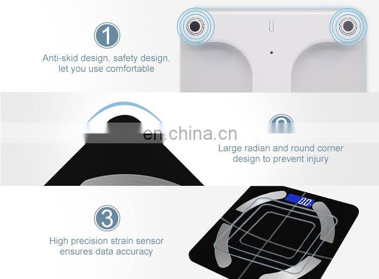 180Kg Blue tooth Smart Innovation Electronic Digital Body Fat Weight Scale With Fitness APP