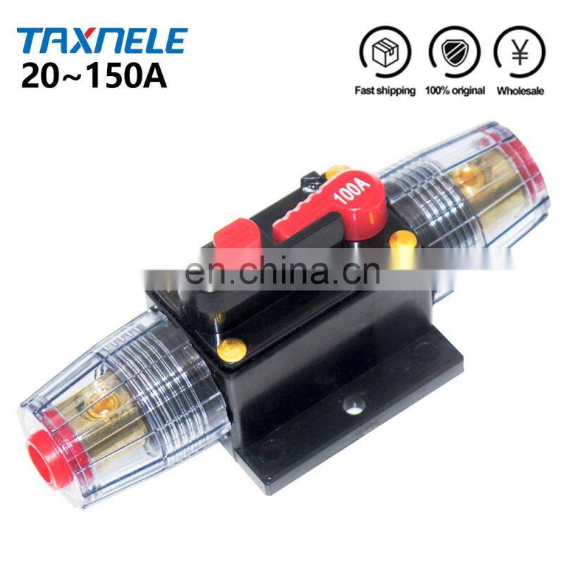 150/100/50/30/20/40/60/80A 12V Car Truck Audio modification Stereo Amplifier Circuit Breaker Automatic Reset Fuse Holder Switch