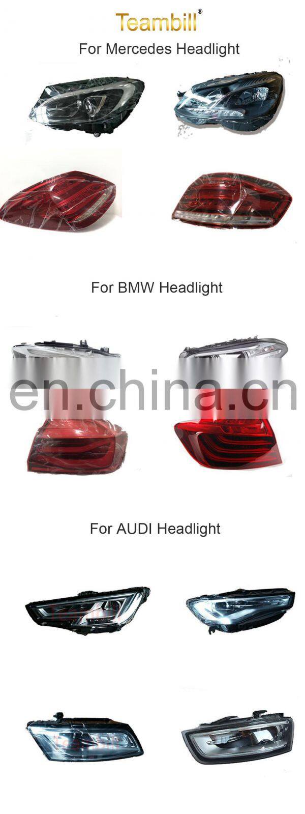 resin car auto headlight For BMW X5 F15 / X6 F16 led high standard headlight  with logo auto car paits
