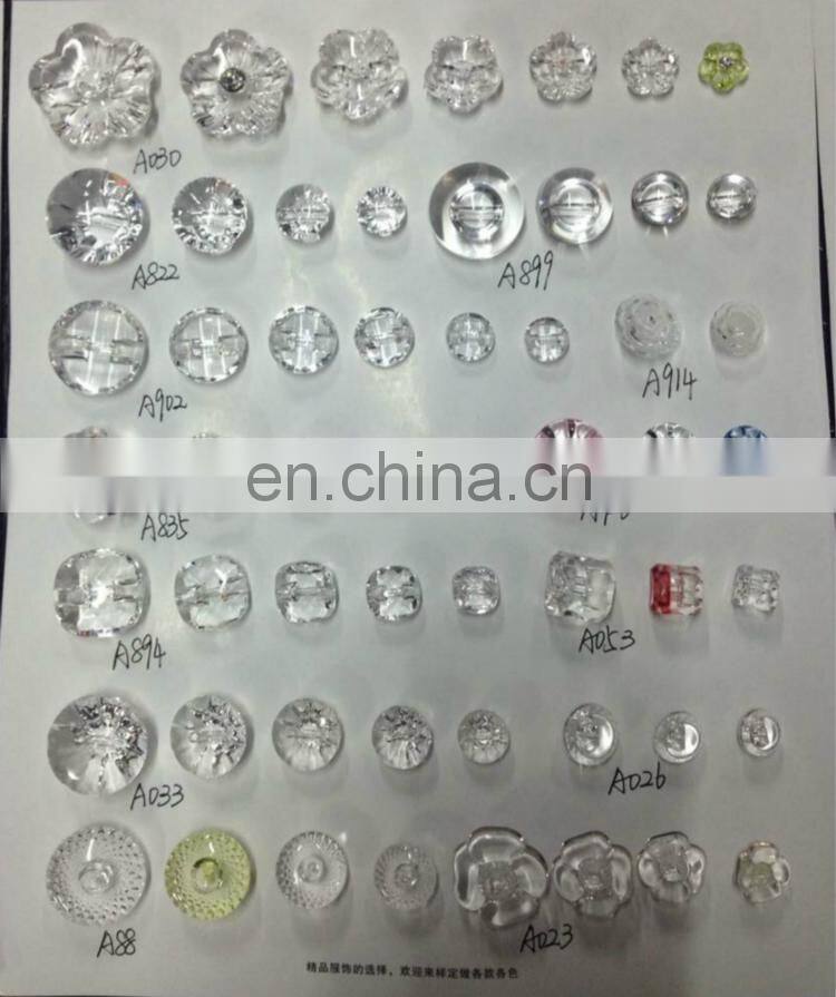 15MM Customized Size Round Clear Diamond Rhinestone Acrylic Button