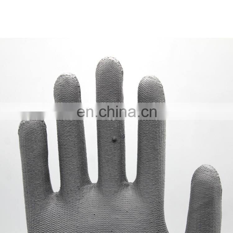 HY 13G Safety Gloves Cut 5 Feature Abrasion Resistance Gloves Use For Steel Framing Ground Handling Pins With PU 4543