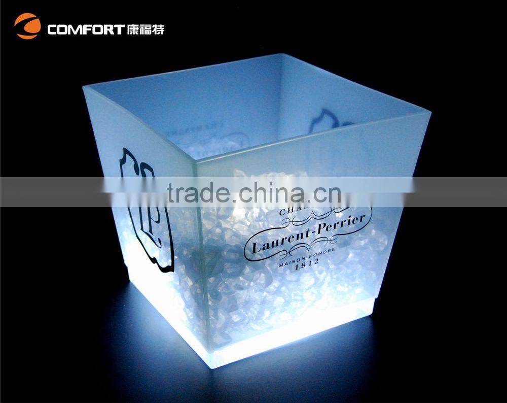 Light up night club barware led illuminated ice bucket