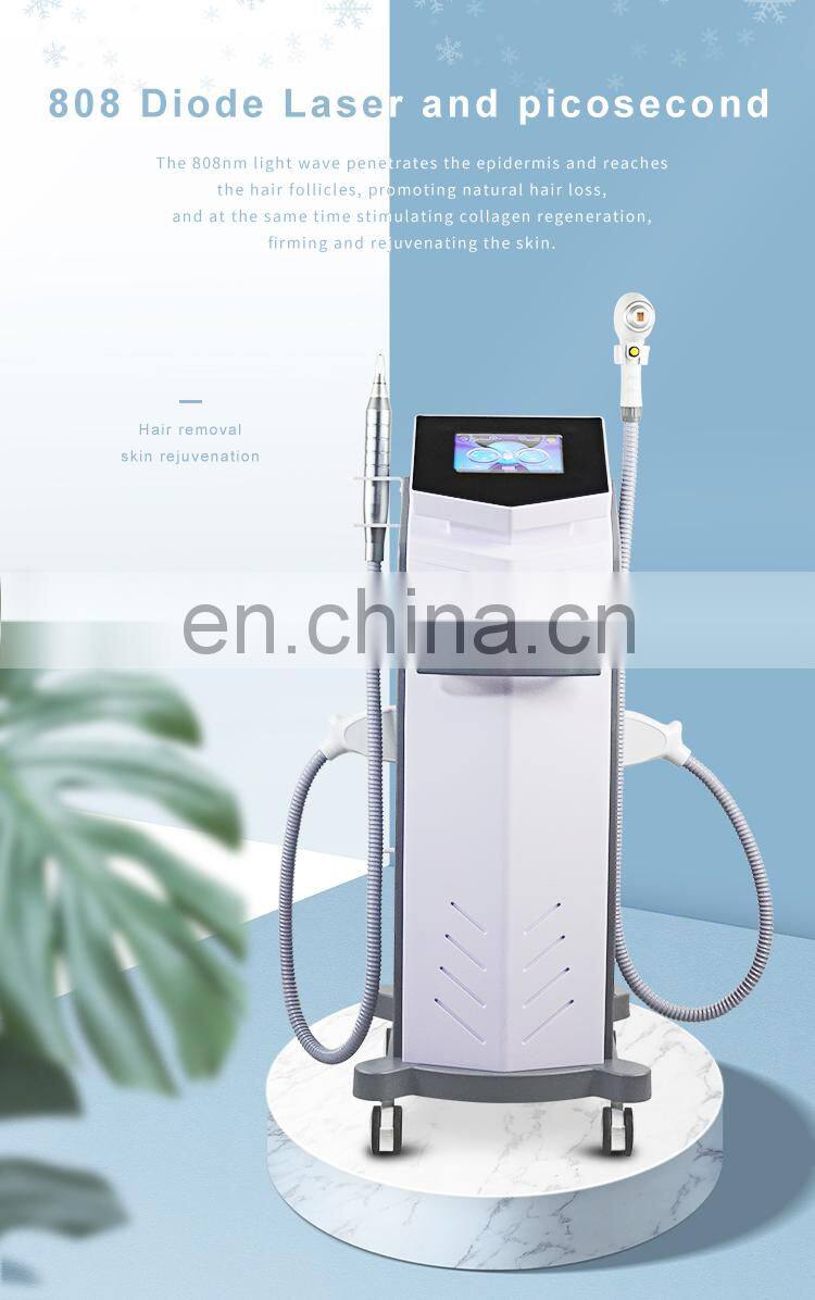 808 Diode Laser Hair Removal Device 755nm Picosecond Laser Skin Rejuvenation Tattoo Removal Black face doll Beauty Equipment