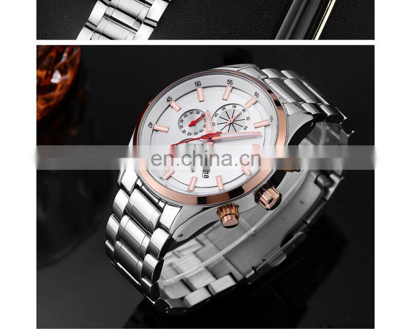 MINI FOCUS MF0081G Luxury Brand Men Watches Stainless Steel Waterproof Quartz Fashion Sport Wristwatches