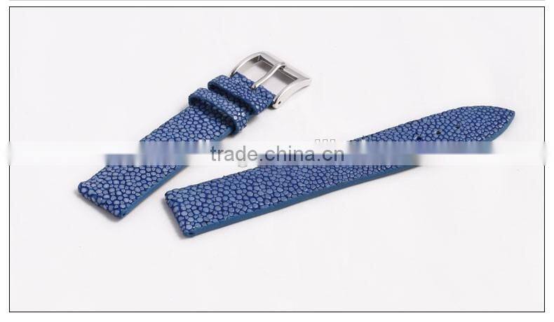 Wholesale Luxury Genuine Stingray skin Leather Unisex Watch Belt for Lady and Men