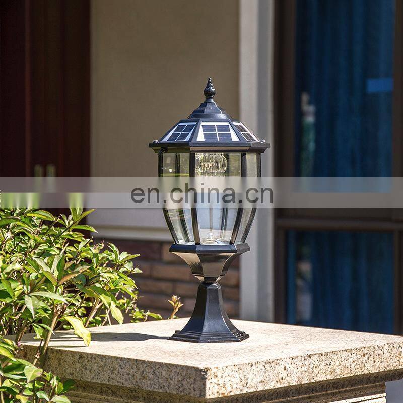 Outdoor Waterproof IP65 LED Solar Lamp Garden Lamp European Style Post Pillar Fence Post lights