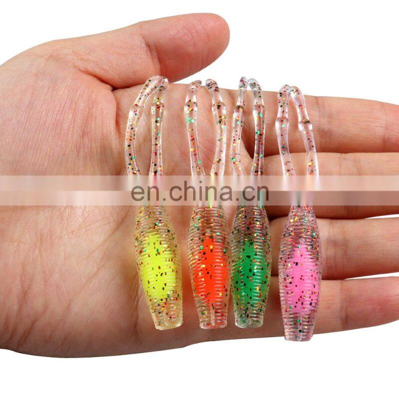JOHNCOO 75MM 2.8G Soft Plastic Trout Crappie Fishing Lures 10Pcs/Box