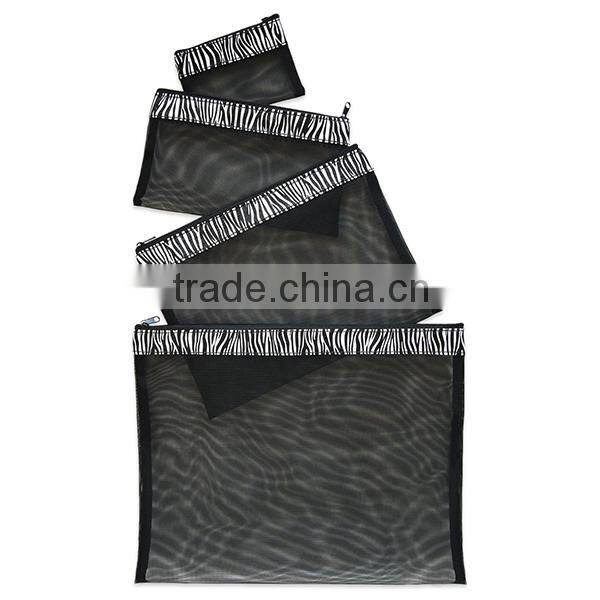 Multi Purpose 4 Pcs Nylon Mesh Bag Set Lightweight Mesh Travel Organizer Bag Set