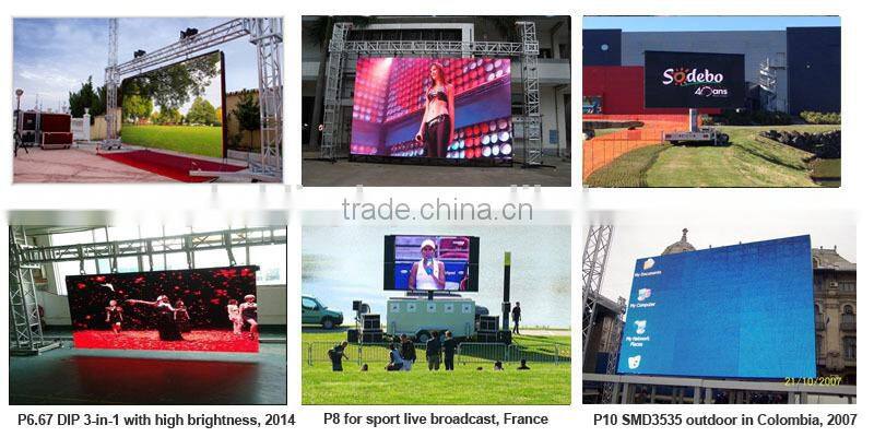 Rental use on stage no scan line led display with national star SMD led chip