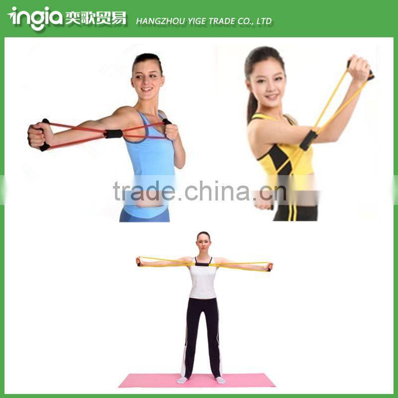 Hot Sale Women Yoga Training Band Tube Body Building Fitness Sport Pull Rope
