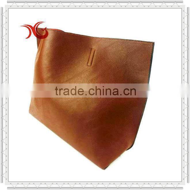 2015 fashion brown pu beach bag