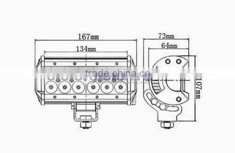36W 12 LED Off Road Work Light Bar SUV Waterproof 36W Car Light Bar