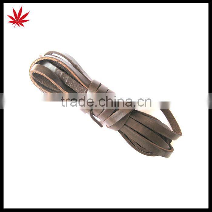 finish flat leather cord wholesale