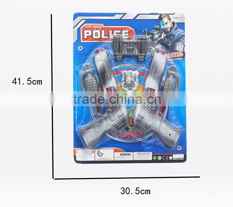 Cheap funny plastic police toys play set for children