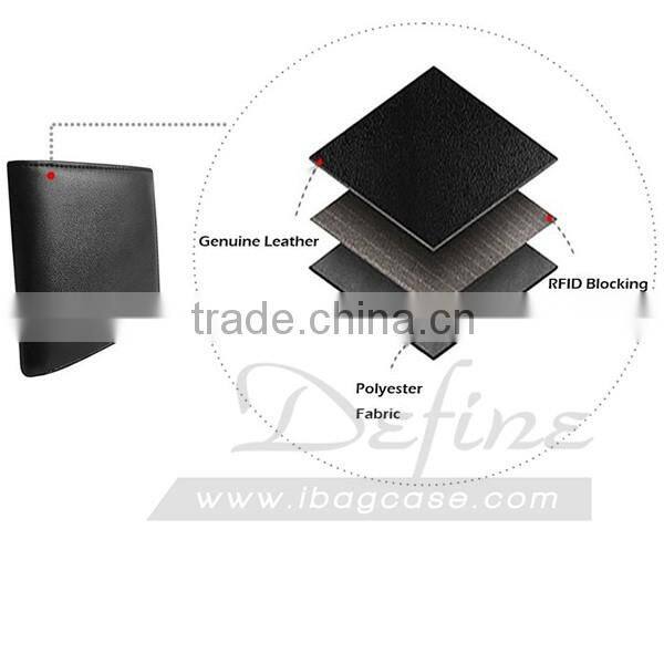 RFID Blocking Wallet New Black Leather Men's Wallet
