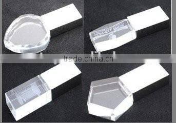 Customized Logo Engrave Promotion Mini Crystal jewellery 32GB 64GB USB Flash Memory Drive with LED Light