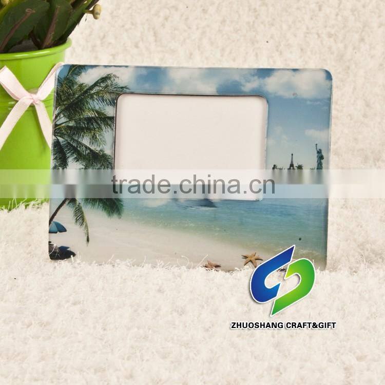 New Arrival Sublimation customed fridge magnet photo frames/beautiful scenery fridge magnet sticker