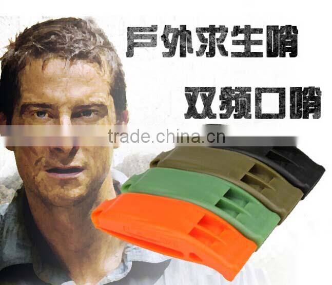 mix color whistle Lifesaving Dual whistle Spot goods emergency whistle rescue