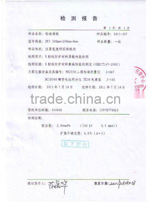 2014 hot sale leaded window from x ray shielding