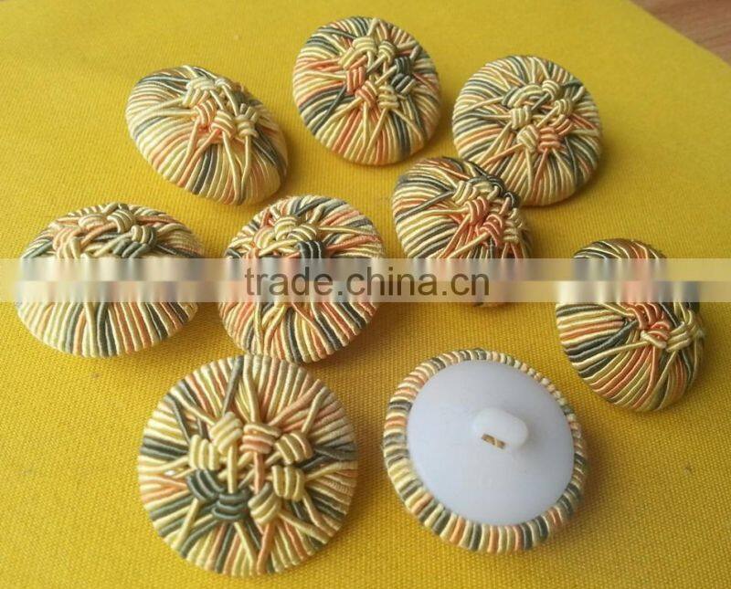 High Quality Cord Barided Fabric Covered Button -- F1533