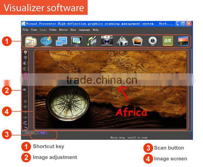 digital visualizer china cheap document camera and book scanners in educational equipment