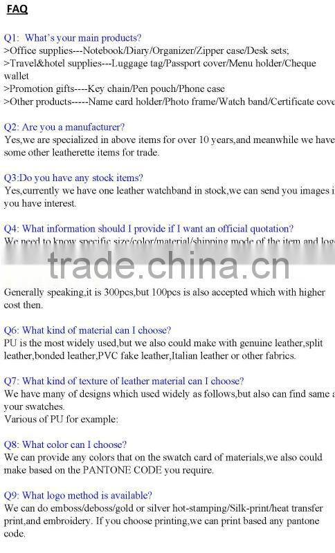 2015 New Promotion Factory Fashion Leather Driving License Bags