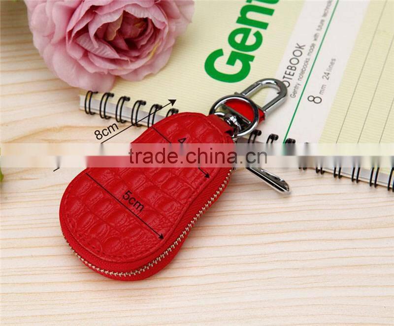 Cheap Promotion Korea Gift Mini Leather Car Key Holders