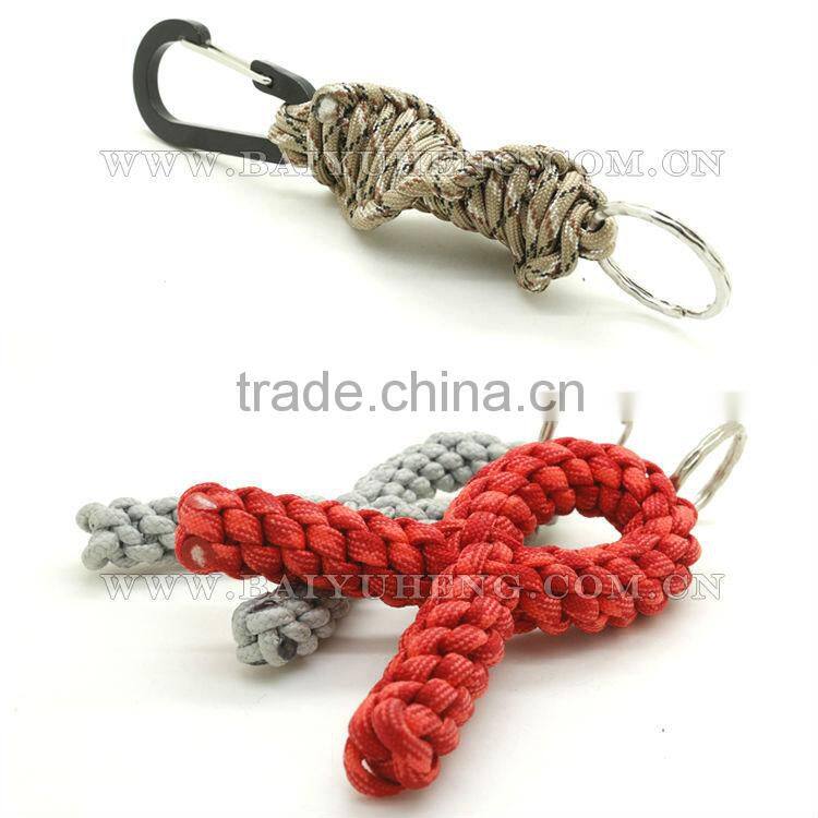 2 color paracord keychain