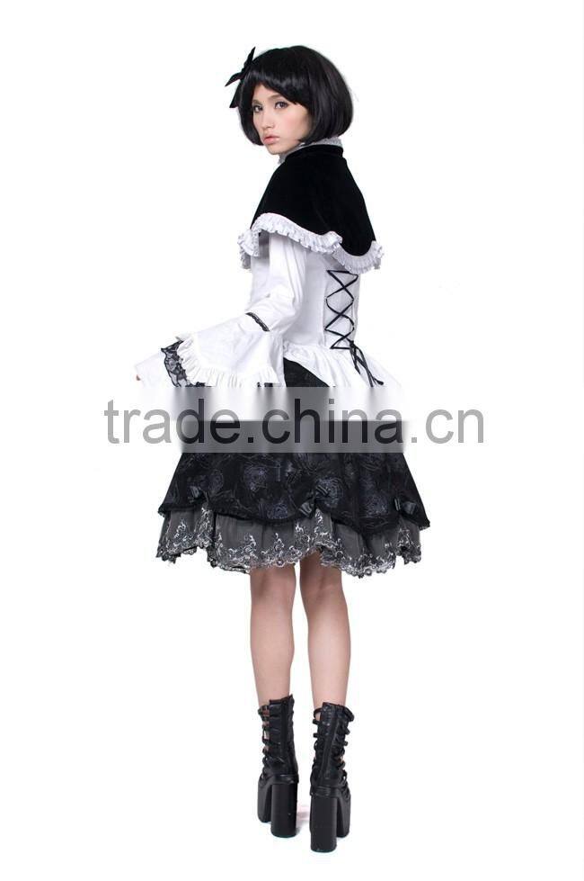 LY-018 unique black and white lolita Janpanese cosplay sweet grils shawl