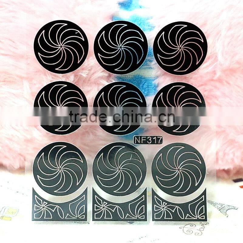 Nail Stencil Guide Vinyl Decal Sticker Sticker Hollow Tip Guides nail art stickers