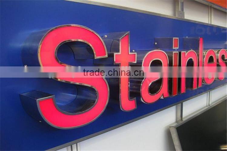 Fashionable out door brushed stainless steel sign