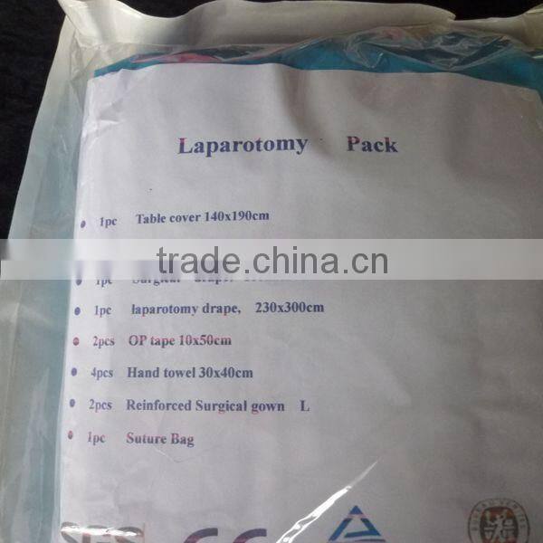 Surgical disposable sterile laparotomy pack