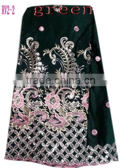 rv2-6 royal african velvet lace fabrics for dress