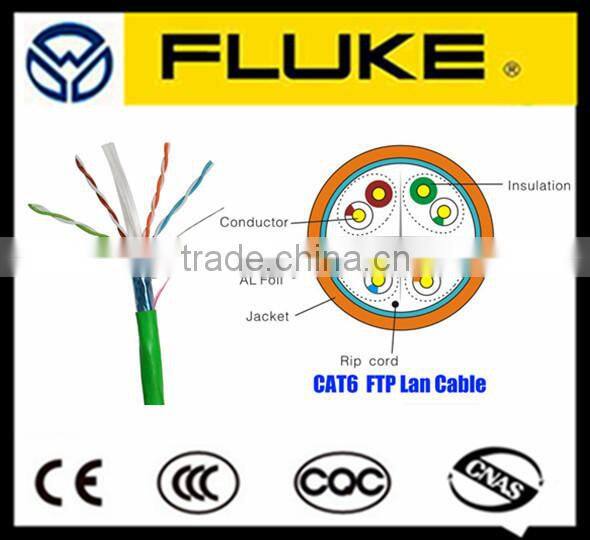 High Speed CAT6A Solid Twisted Pair Ethernet Cabling 4*2*23 AWG PVC LSZH