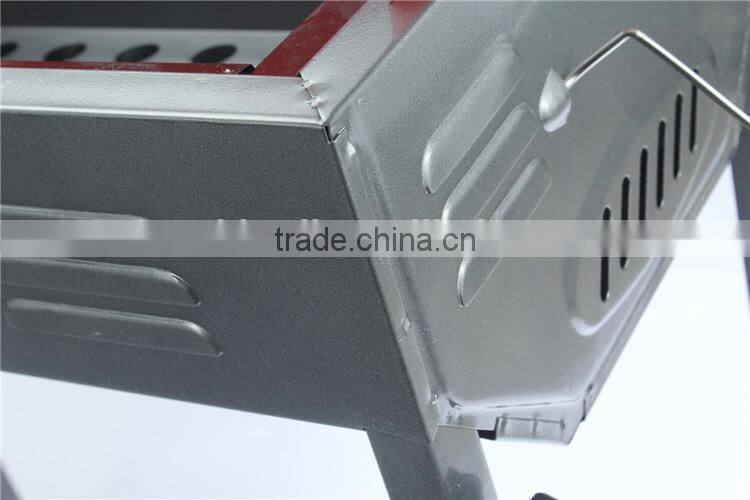 Attractive semi enclosed rectangular charcoal vertical bbq grill