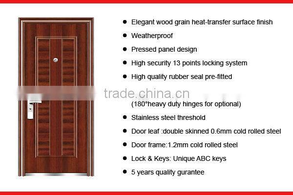 SC-S056 Indian Main Door Design Steel Doors,Single Security Doors