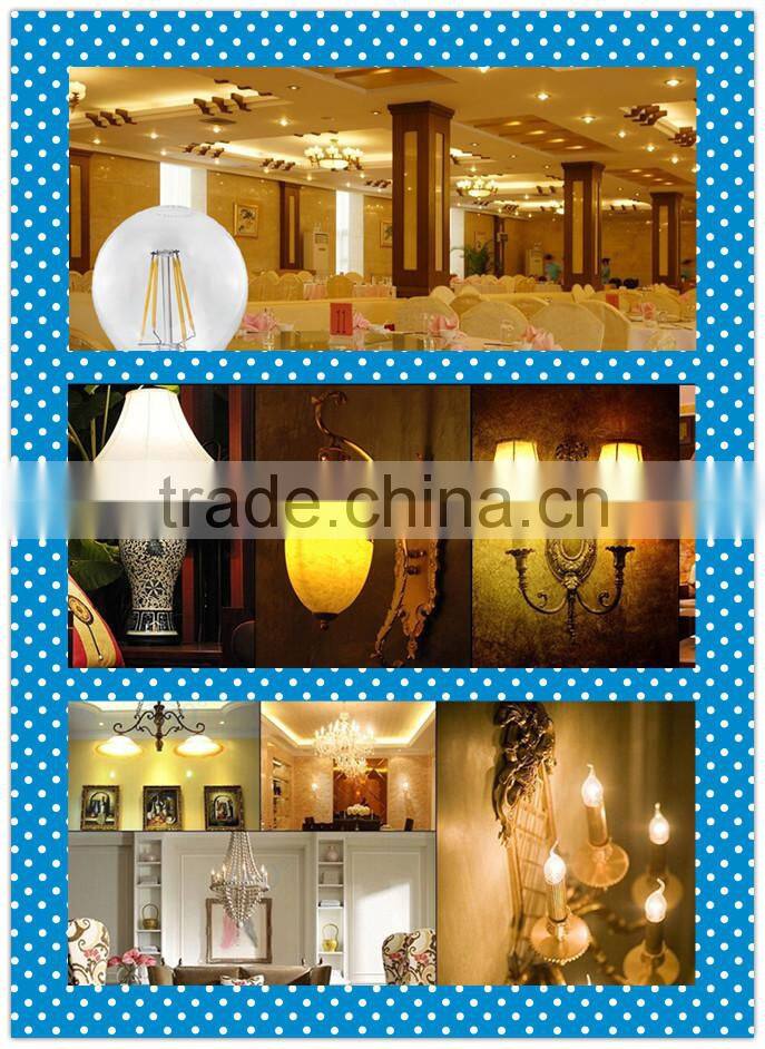 G125 led Filament bulb globe light half silvery chrome/mirror reflector 4watt 6w 8w e26/e27 b22 120v 230v