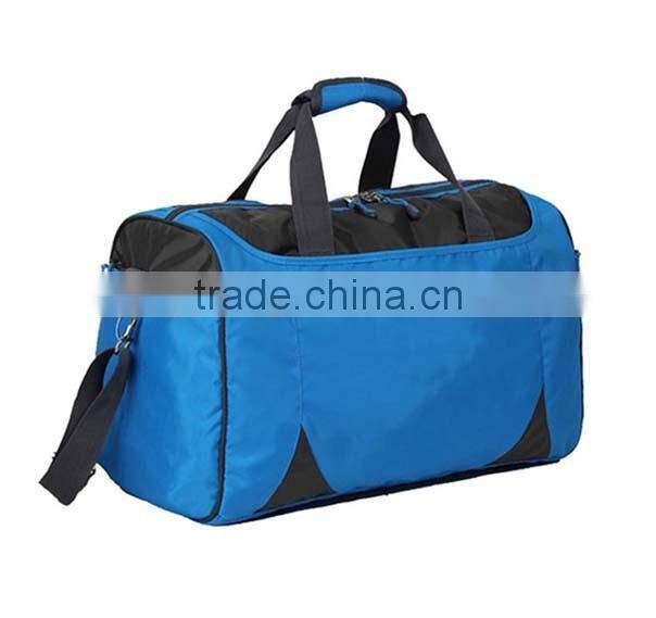 Factory price multi color polyester travel tote shoulder sports bag