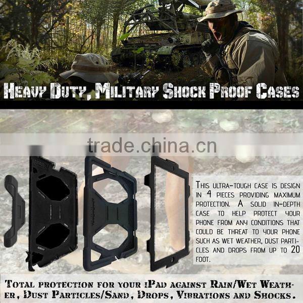 Military Builder Workman Heavy Duty Case, Shock Proof Touch Screen Case Cover For Ipad air