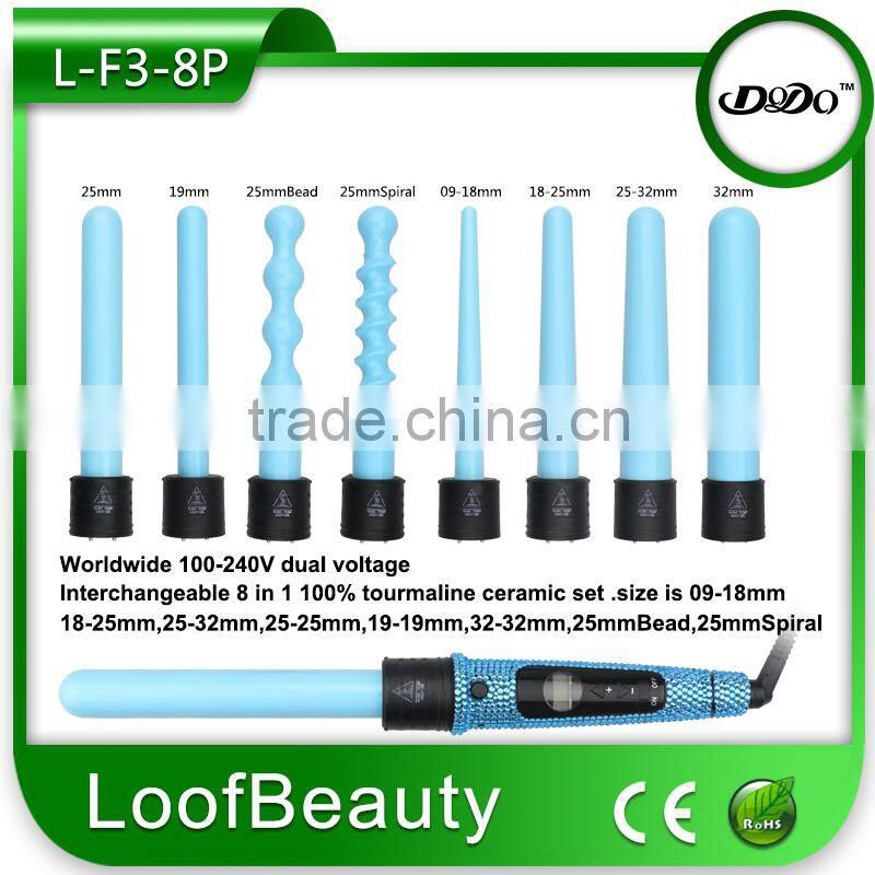 CE rohs certification 5P Interchangeable Hair Curler 5 in 1 Curling Iron