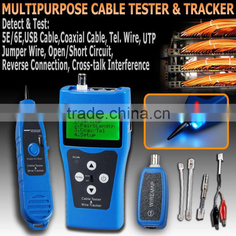 Ethernet LAN Phone wire Tracker USB coaxial 5E 6E RJ45 11 Network Cable Tester
