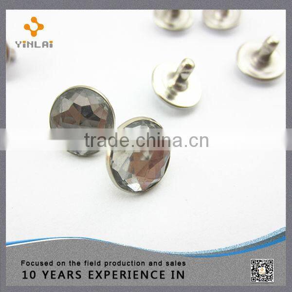 Wholesales Clear 10.5mm Crystal Rivet For Shoes