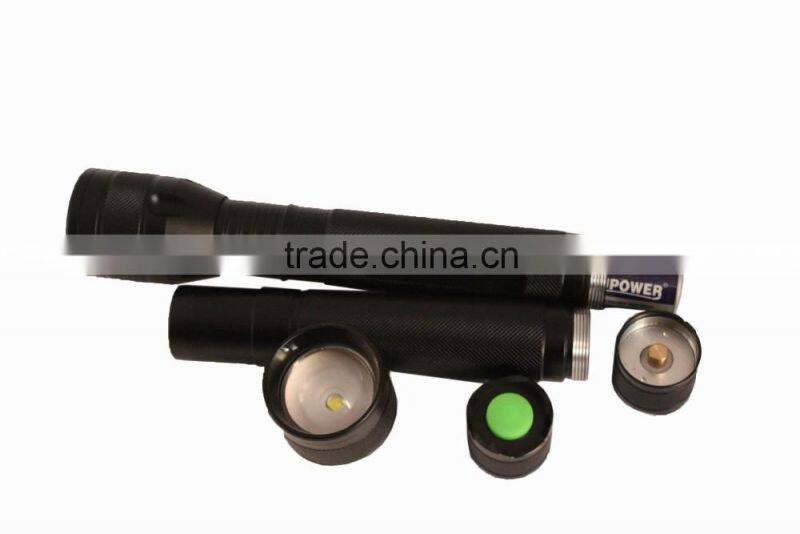 aluminum led flashlight torch light with focus zoom function