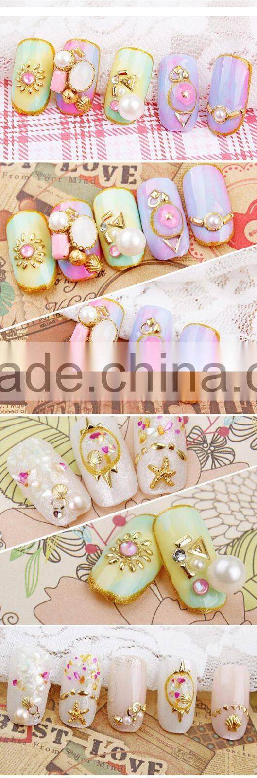 gold & silver mini metal half round nail art studs ZX:CNS12
