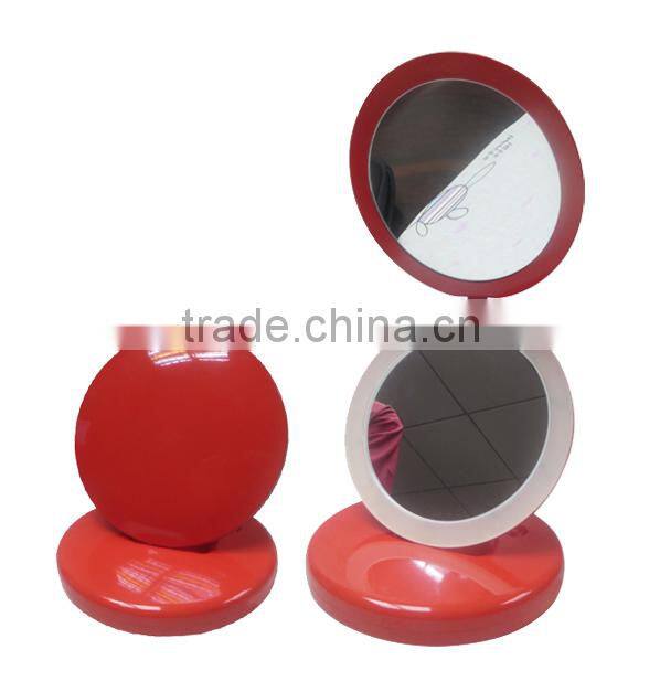 High-end square decorative compact mirror & lighted decorative makeup mirror & compact mirror with led lights