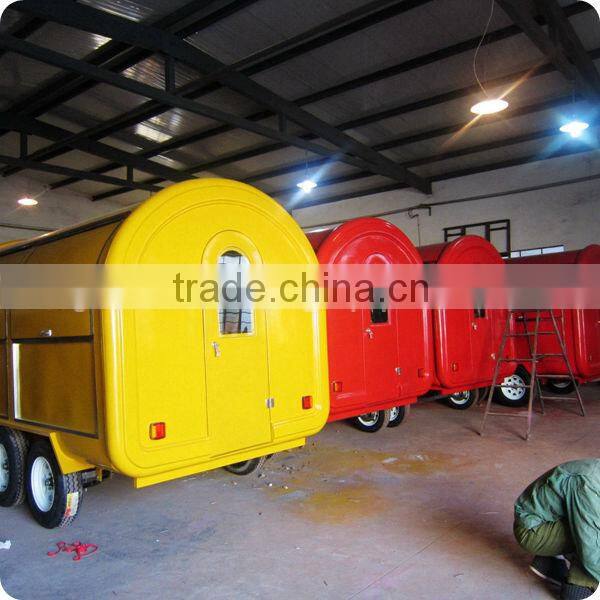 2014 Best Quality Oversea Gas Powered Steel Barbecue Ice Cream Food Trailer Cart XR-FC350 D