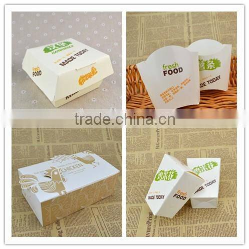 Eco-friendly Food Paper Box Disposable Hamburgers Box