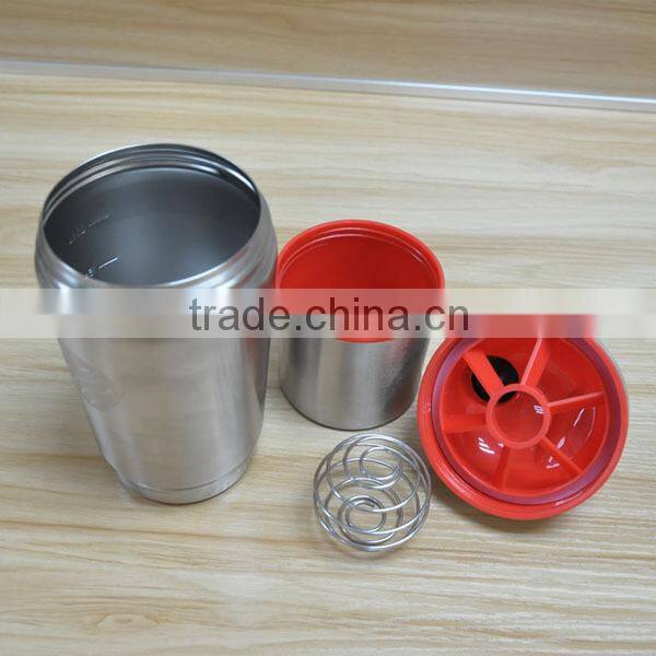 Custom Design Steel Protein Shaker,700+200ML Stainless Steel Protein Shaker Cup