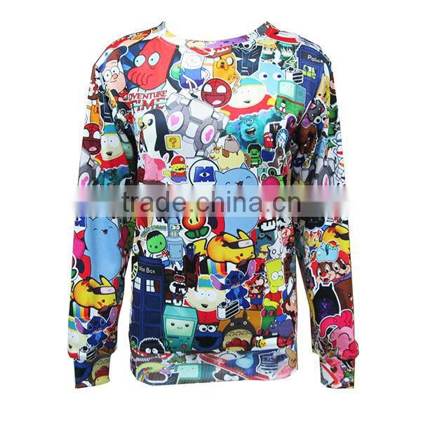 Custom Sweatshirt Cartoon Butterflies Pattern Sublimation Printing WOMEN'S Sweatshirt