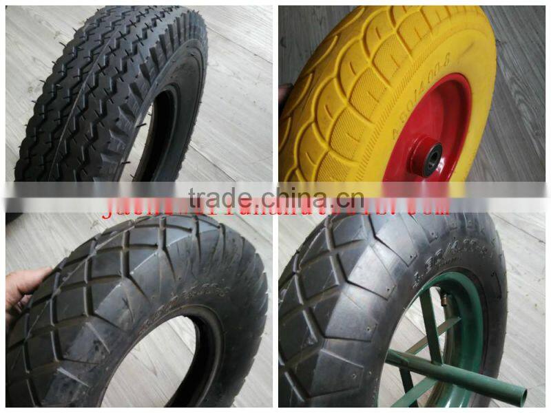 16 inch 4.00-8/4.80-8 wheelbarrow wheel with different color and pattern